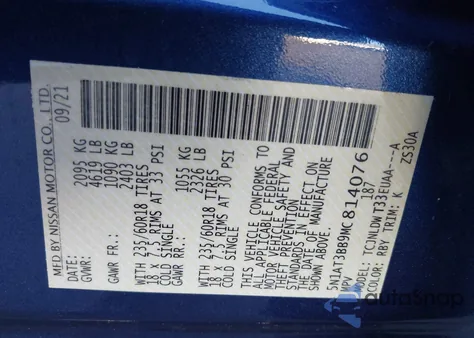 2021 Nissan Rogue Sv Intelligent Awd from USA, damaged, VIN 5N1AT3BB9MC814076